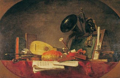 The Attributes of Music, 1765 by Jean Baptiste Simeon Chardin